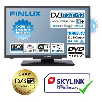 TV Finlux 24'' T2 SAT DVD SMART WIFI 12 V