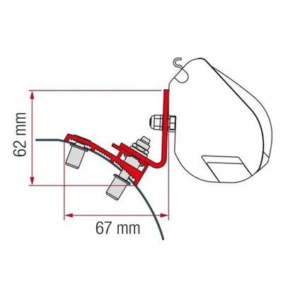 Adaptér pro minivany PSA na markýzy Fiamma F35