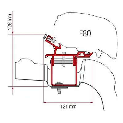 Adaptér pro VW Crafter, MAN na markýzy Fiamma F65/F80