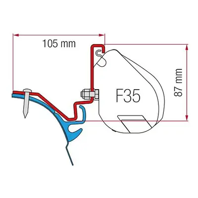 Adaptér pro VW T6 Westfalia na markýzy Fiamma F35