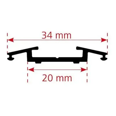 Krycí lišta Hüttenbrauck – rovná 5 m