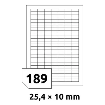 Rayfilm R0100.5042A samolepící 25,4x10mm bílé 100 listů