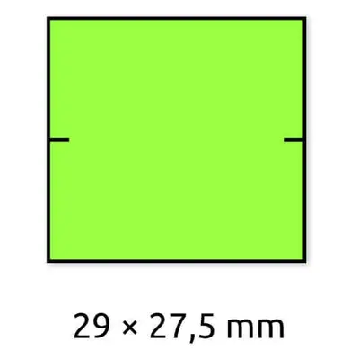 Cenové etikety ZELENÉ 3ř/11míst, 29*27,5 mm - 6 ks