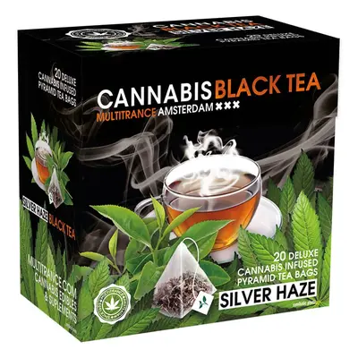 Cannabis Black Tea Silver Haze Pyramid Bags (x10)