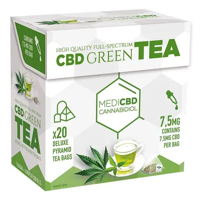 MediCBD CBD 150mg Green Tea Pyramid Bags (x10)