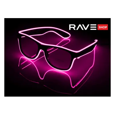 RAVEON Svítící brýle Wayfarer style | Růžové