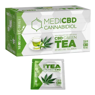 MediCBD CBD 150mg Green Tea Bags (x10)