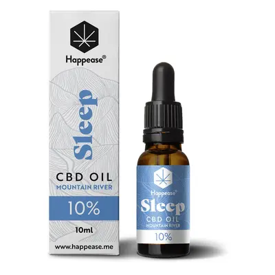 Happease CBD kapky na spaní olej Mountain River, 10 % CBD, 1000mg, 10ml