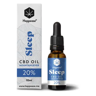 Happease CBD kapky na spaní olej Mountain River, 20 % CBD, 2000mg, 10ml