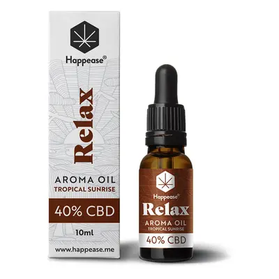 Happease Relax CBD Olej Tropical Sunrise, 40% CBD, 10ml