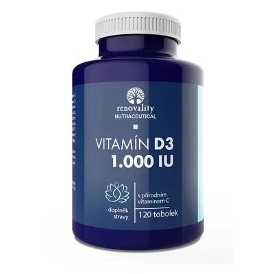 Vitamín D3 1.000 IU obohacený přírodním vitamínem C, 120 tobolek, doplněk stravy