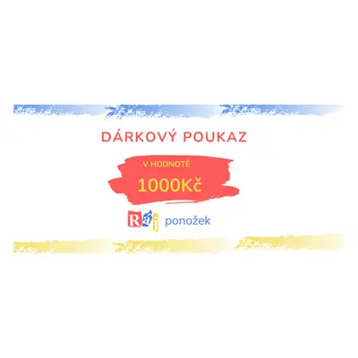 Dárkový poukaz z RÁJE PONOŽEK - 1000 Kč Poukázka 1000Kč