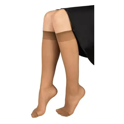 Punčochové podkolenky NYLON KNEE SOCKS 2 páry visone