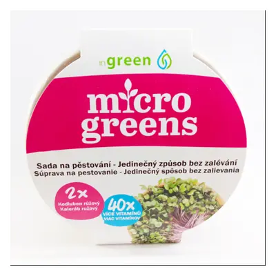 Bujónka InGreen Microgreens set 2+2 Kedluben růžový