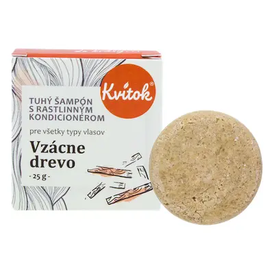 Kvítok Tuhý šampon Vzácné dřevo 25g