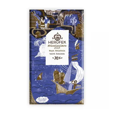 Herůfek Čokoláda tmavá 70% single origin Maya Mountain Cacao #MissionZero 2020 BIO, 50g