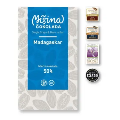 Míšina čokoláda Mléčná 50% Madagaskar, 50g