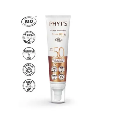 Phyt's SPF50 KIDS - Ochranný fluid na opalování SPF 50 pro děti, 100ml