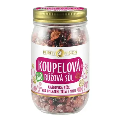 Purity Vision BIO Růžová koupelová sůl 400 g