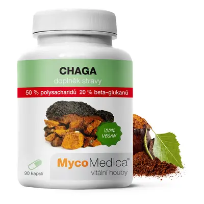 MycoMedica Chaga 50 % - Rezavec šikmý 90 kapslí