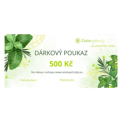 Dárkový poukaz Cestou přírody 500 Kč