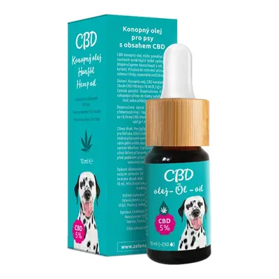 Zelená země CBD olej pro psy 5%, 10 ml