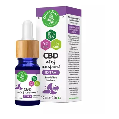 Zelená země CBD kapky na spaní EXTRA, 10 ml