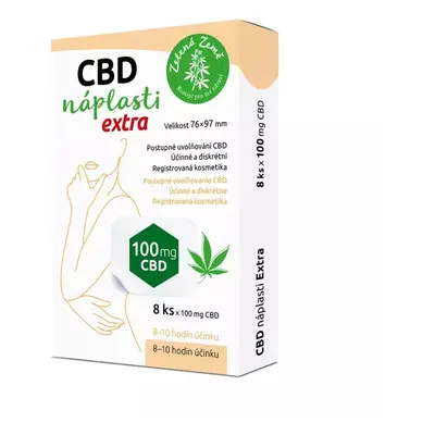 Zelená země CBD náplasti Extra velké 8 ks