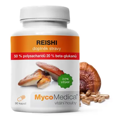 MycoMedica Reishi 50 % - Lesklokorka lesklá 90 kapslí