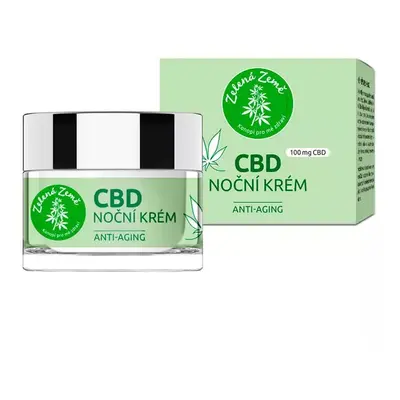 Zelená země CBD noční krém, 50 ml