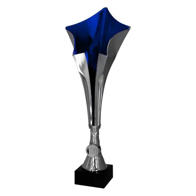 Plastová trofej | Stříbrno-modrá Výška: 39 cm