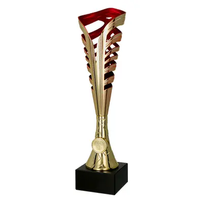 Plastová trofej | Zlato-červená Výška: 41 cm