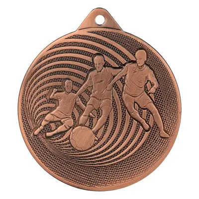 Designová kovová medaile | Fotbal Barva: Bronz, Průměr: 7 cm