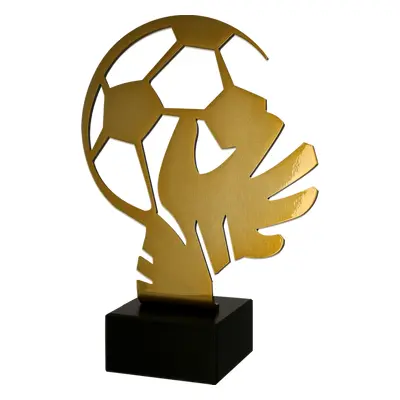 Zlatá kovová trofej | Fotbal Výška: 30 cm