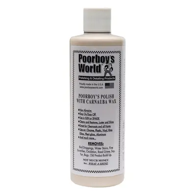 Neabrazivní lešticí pasta pro světlé laky Poorboy's Polish with Carnauba Wax (473 ml)