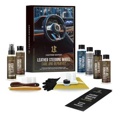 Set na renovaci a údržbu volantu Leather Expert - Leather Steering Wheel Care and Repair Kit - B