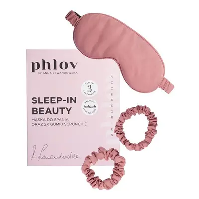 PHLOV - Zestaw Gumek Z Maską Na Oczy Sleep-In Beauty Z Wegańskiego Jedwabiui