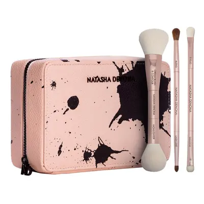 NATASHA DENONA - My Dream Travel Brush Set - Sada štětců a kosmetické taštičky