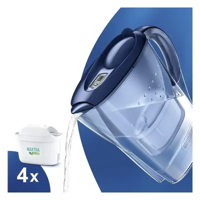 Brita Marella modrá filtrační konvice 2,4 l + 4 ks filtru Maxtra Pro Pure Performance