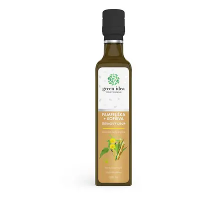 Green idea pampeliška + kopřiva třtinový sirup 250 ml (močové cesty a játra)