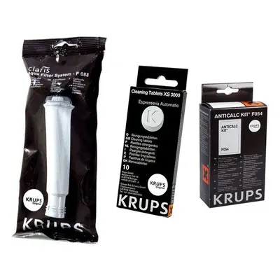 Krups F08801 Aqua Filter Claris + F0540010 odvápňovač + XS300010 čisticí tablety