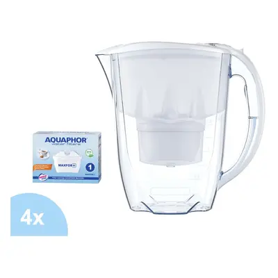 Filtrační konvice Aquaphor Amethyst bílá 2,8 l + 4 ks filtru Aquaphor Maxfor+