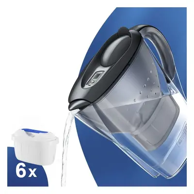 Brita Marella grafitová filtrační konvice 2,4 l + 6 ks filtru FilterLogic FL-402H