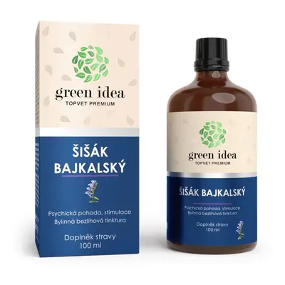 Green idea Šišák bajkalský bezlihová tinktura 100 ml deprese, poruchy spánku