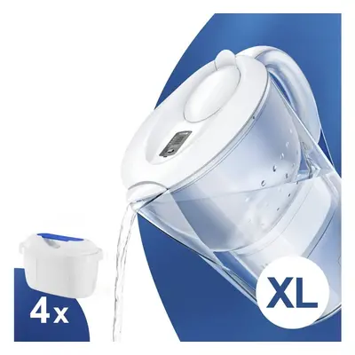 Filtrační konvice Brita Marella XL bílá + 4 ks Filter Logic FL-402H