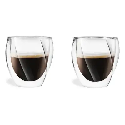 Vialli Design CRISTALLO dvoustěnné sklenice na kávu (cappuccino) a čaj 250 ml, 2 ks 25486