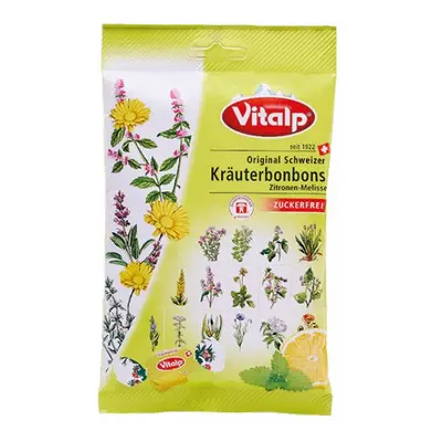 VITALP švýcarské bylinné bonbony Citron + Meduňka bez cukru 75 g