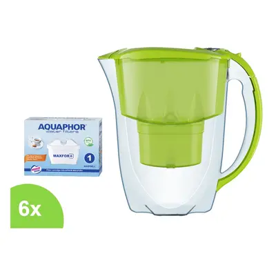 Filtrační konvice Aquaphor Amethyst zelená (citrónová) 2,8 l + 6 ks filtru Aquaphor Maxfor+