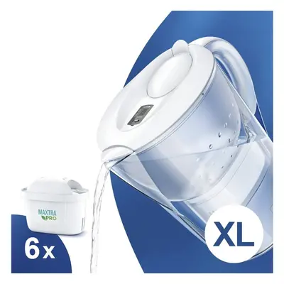 Brita Marella XL bílá filtrační konvice 3,5 l + 6 ks filtru Maxtra Pro Pure Performance