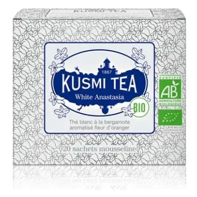 Kusmi Tea Organic White Anastasia, 20 mušelínových sáčků (40 g)